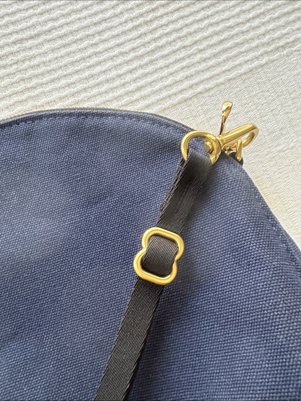 R. Riveter Navy Canvas Crossbody Bag with Adjustable Strap - Picture 9 of 9